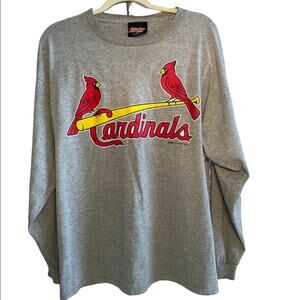 Stitches St. Louis Cardinals Gray Long Sleeve T-shirt Size XL